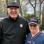 Bob Beach, at left, with friend and longtime GOLF FOR ALL participant Kevin Riordan